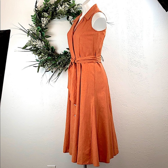 Coldwater Creek Button Down Tea length Dress - Picture 3 of 7